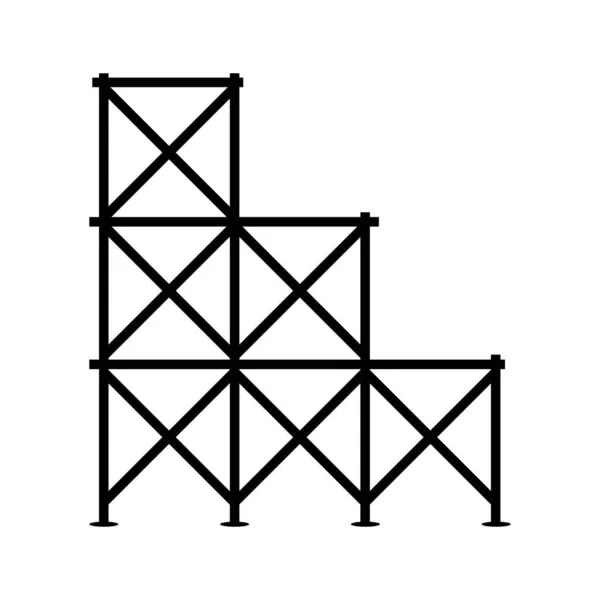 Scaffolding Ikon Vektor Illustration Symbol Design — Stock vektor