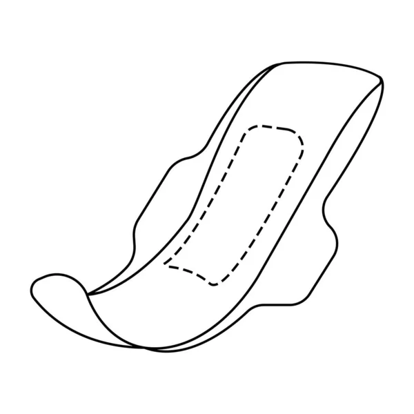 Icône Coussin Sanitaire Illustration Vectorielle Symbole Conception — Image vectorielle