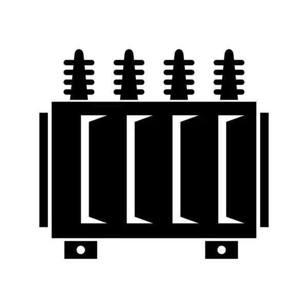 Hochspannung Elektrischer Transformator Symbol Vektor Symbol Design — Stockvektor