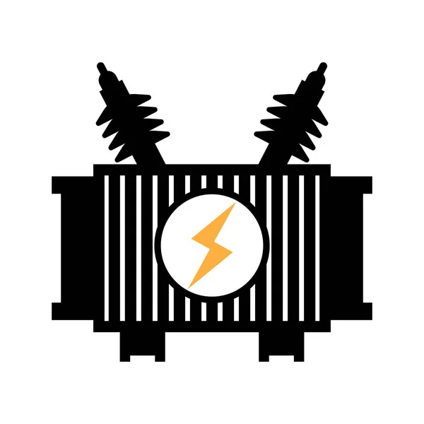 Konstrukcja Symbolu Wektora Transformatora Elektrycznego Wysokiego Napięcia — Wektor stockowy