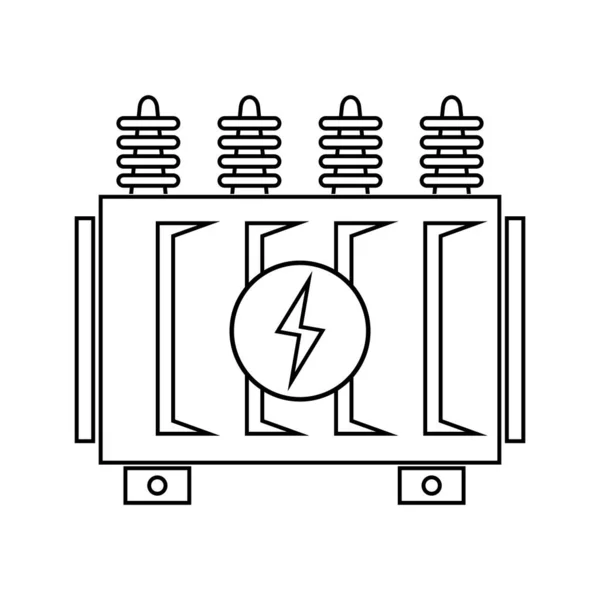 yüksek voltaj elektriksel transformatör simge vektör tasarımı