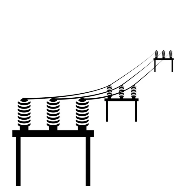 Elektrik Direği Ikon Vektör Illüstrasyon Sembolü Tasarımı — Stok Vektör