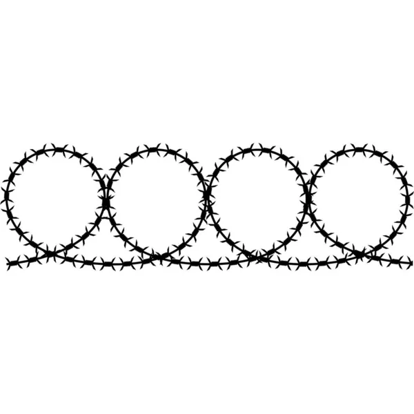 Barbed Wire Icon Vector Illustration Symbol Design — Stock Vector