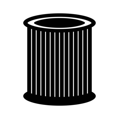 araba yağı filtresi simge vektör illüstrasyon sembolü tasarımı
