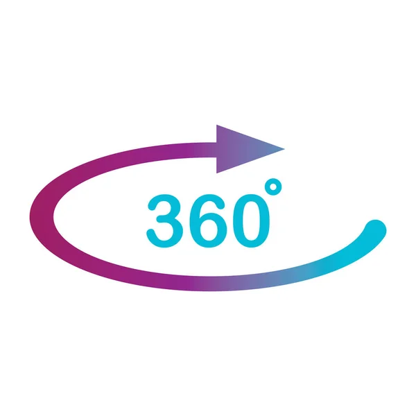 360 Stopni Logo Wektor Ilustracji Symbol Projektu — Wektor stockowy