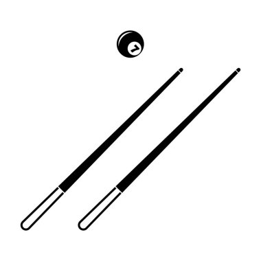 Bilardo ikonu vektör illüstrasyon sembolü tasarımı