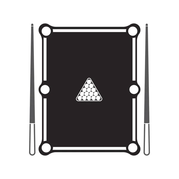 Billard Icône Table Vectoriel Illustration Symbole Conception — Image vectorielle