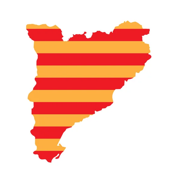 Catalonia Mapa Icono Vector Ilustración Símbolo Diseño — Archivo Imágenes Vectoriales