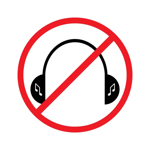 stock vector headphone ban icon vector illustration symbol design