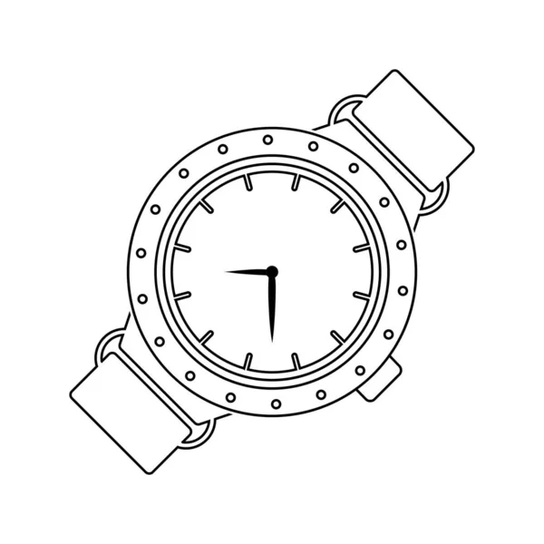 Horloge Pictogram Vector Illustratie Ontwerp Sjabloon — Stockvector