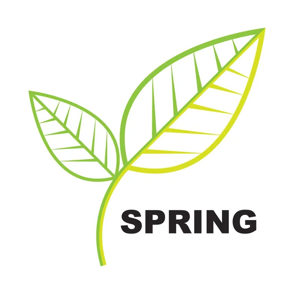Primavera Ícone Vetor Ilustração Logotipo Modelo — Vetor de Stock