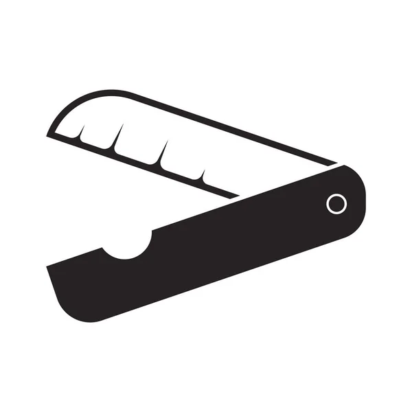 Couteau Cutter Modèle Conception Vectorielle Icône Papeterie — Image vectorielle