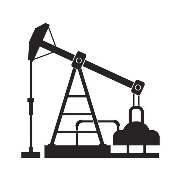 Plataformas Petrolíferas Equipos Producción Industria Petrolera Diseño Logotipo Ilustración Vectorial — Archivo Imágenes Vectoriales
