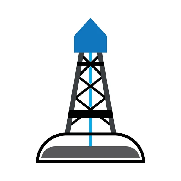 Plataformas Petrolíferas Equipos Producción Industria Petrolera Diseño Logotipo Ilustración Vectorial — Archivo Imágenes Vectoriales
