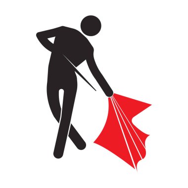 Matador simgesi vektör resimleme sembolü tasarımı