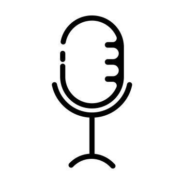 Mikrofon simgesi vektör illüstrasyonu basit tasarım