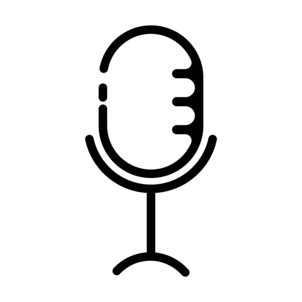 Illustration Vectorielle Icône Microphone Design Simple — Image vectorielle