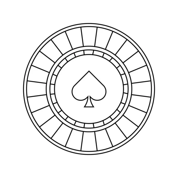 Casino Ícone Vetor Ilustração Símbolo Logotipo Design —  Vetores de Stock