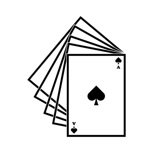 Icono Casino Vector Ilustración Símbolo Logotipo Diseño — Archivo Imágenes Vectoriales
