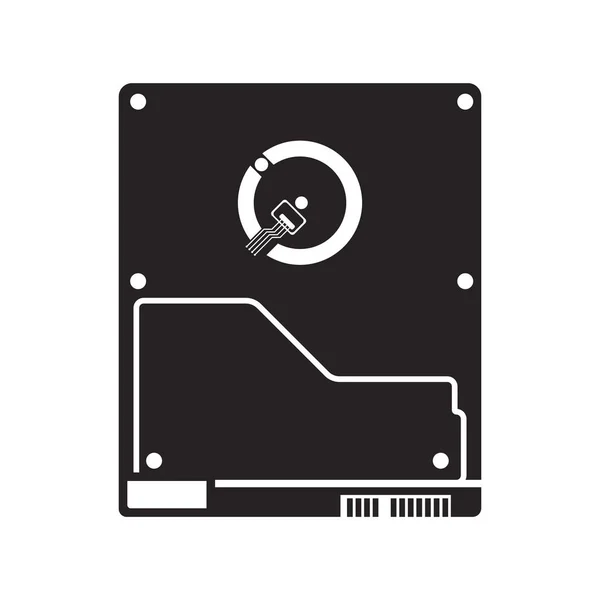 Hard Disk Drive Hardware Hdd Tárhely Ikon Vektor Illusztráció Szimbólum — Stock Vector