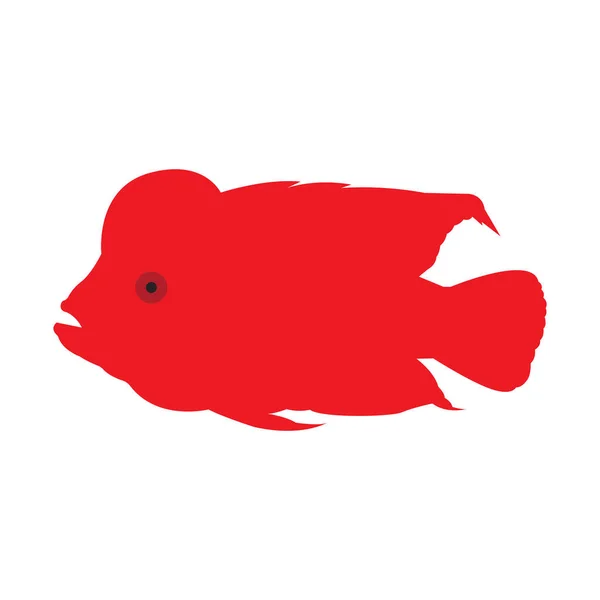Louhan Ikon Ikan Vektor Gambar Desain Simbol - Stok Vektor