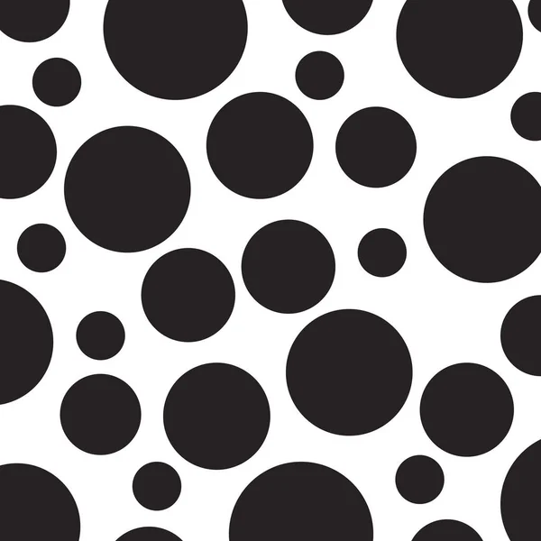 黑白无缝圆点图案矢量 — 图库矢量图片