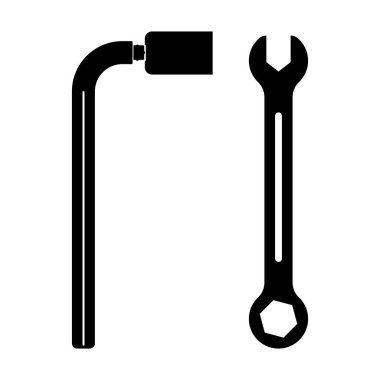 Tamir atölyesi veya otomotiv ikonu vektör illüstrasyon sembolü tasarımı