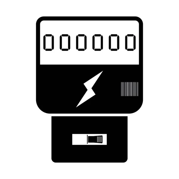 Elektriciteitsmeter Pictogram Vector Illustratie Symbool Ontwerp — Stockvector