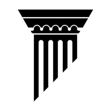 sütun logo vektör illüstrasyon şablonu tasarımı