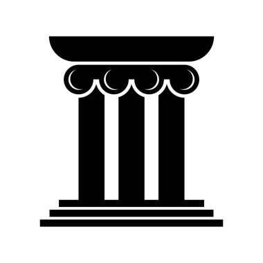 sütun logo vektör illüstrasyon şablonu tasarımı