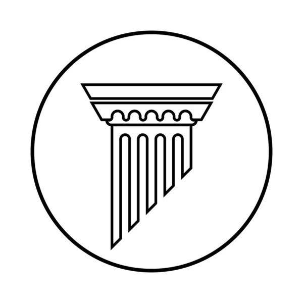 Sütun Logo Vektör Illüstrasyon Şablonu Tasarımı — Stok Vektör