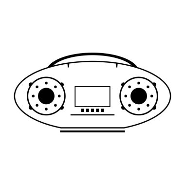 Teyp kayıt simgesi vektör illüstrasyon şablonu tasarımı