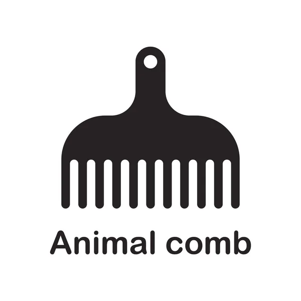 Animale Pettine Icona Vettoriale Illustrazione Simbolo Design — Vettoriale Stock