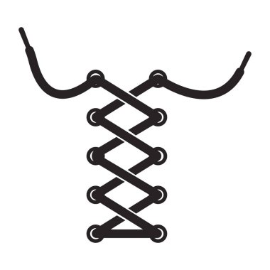 shoelace icon vector illustration symbol design clipart