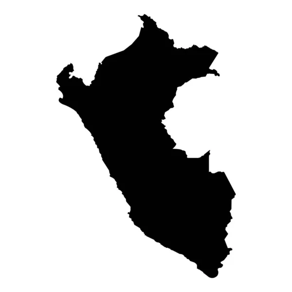 ペルー地図アイコンベクトルイラストシンボルデザイン — ストックベクタ
