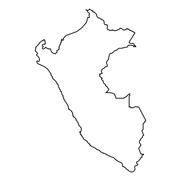 Περού Χάρτη Εικονίδιο Διάνυσμα Εικονογράφηση Σύμβολο Σχεδιασμός — Διανυσματικό Αρχείο
