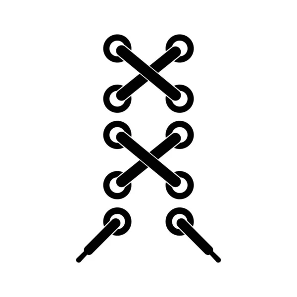 Skosnöre Ikon Vektor Illustration Symbol Design — Stock vektor