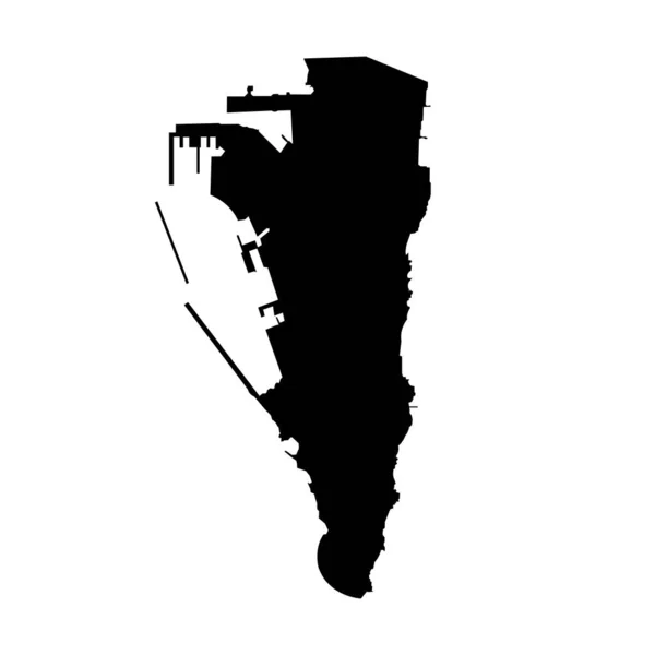 Gibilterra Mappa Icona Vettoriale Illustrazione Simbolo Design — Vettoriale Stock