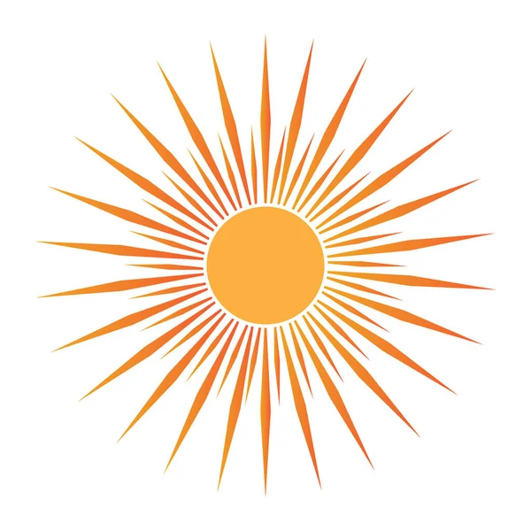 Sol Ícone Vetor Ilustração Logotipo Modelo —  Vetores de Stock