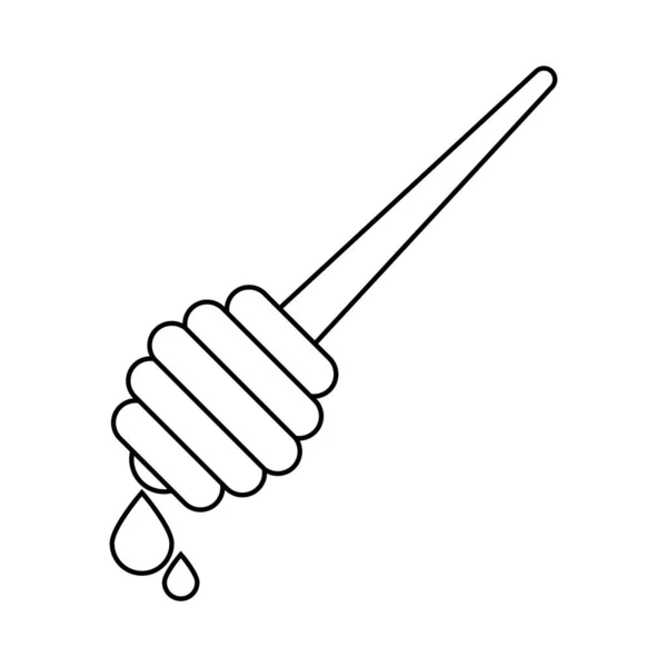 Honung Dipper Ikon Vektor Illustration Symbol Design — Stock vektor