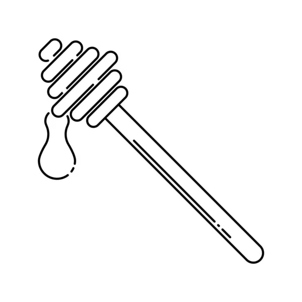 Honey Dipper Icon Vector Illustration Symbol Design — Stock Vector