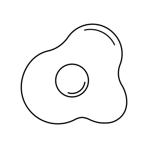 Смажене Яйце Значок Векторна Ілюстрація Символ Дизайн — стоковий вектор