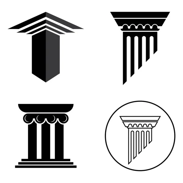 Coluna Logotipo Vetor Ilustração Modelo Design — Vetor de Stock