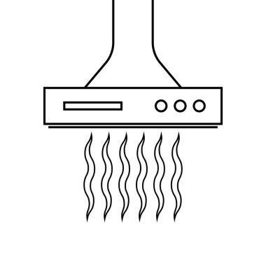 duman çıkarıcı simge vektör illüstrasyon sembolü tasarımı