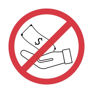 yolsuzluk logosu vektör illüstrasyon tasarımı