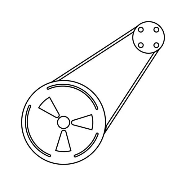 Ikona Symbolu Symbolu Ilustracji Wektora Pasa Silnika — Wektor stockowy