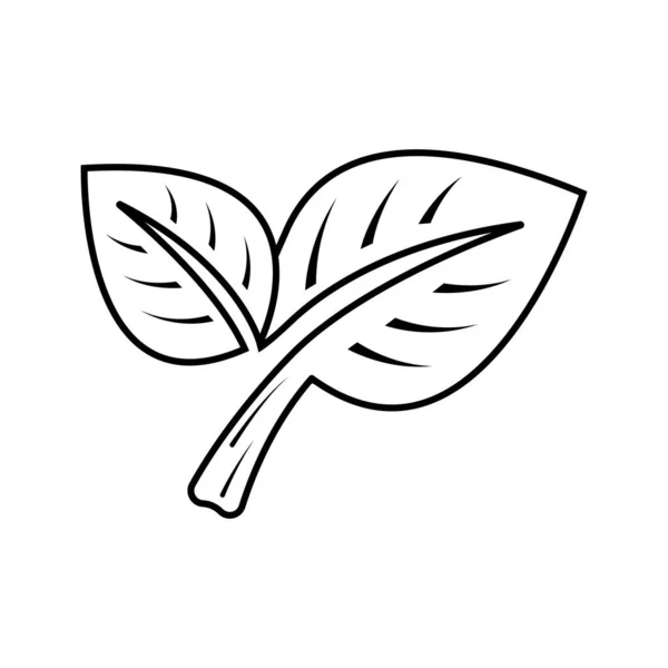 Leaf Icon Vector Illustration Simple Template Design — Διανυσματικό Αρχείο