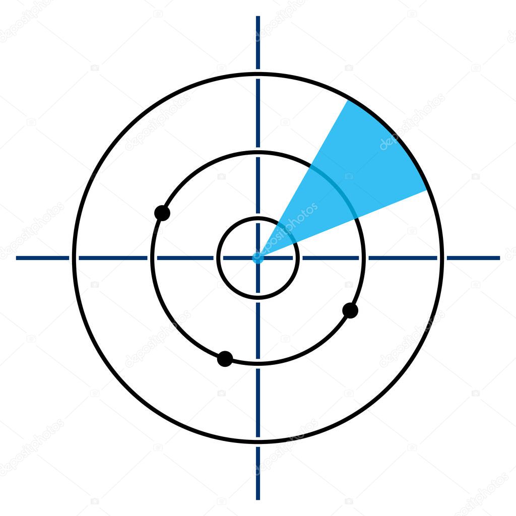 Radar vector icon illustration symbol design