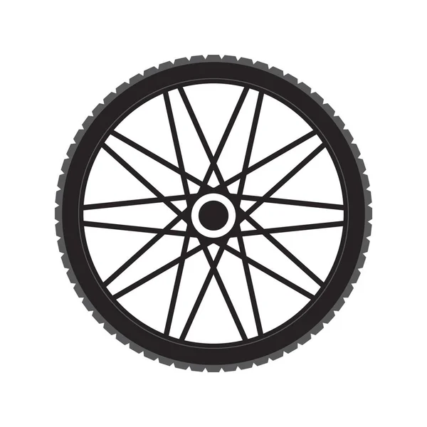 自転車ホイールアイコンベクトルイラストシンボルデザイン — ストックベクタ