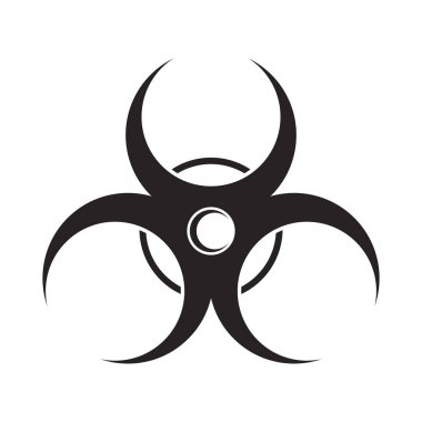 Biyolojik tehlike simgesi vektör çizim logo şablonu